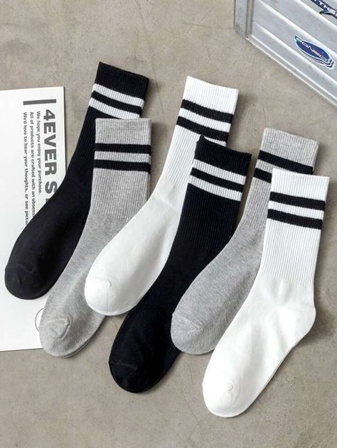 Vogue Kids, Women Crew Socks, Ținută Casual, Striped Socks, Long Socks, Calf Socks, Patterned Socks, Tube Socks, Casual Stripes