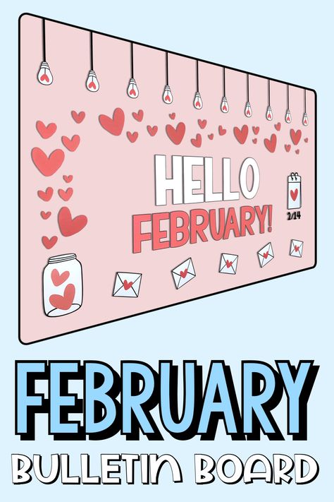 Retro Valentines Bulletin Board, February Bulliten Board Ideas, February Board Ideas, February Decorating Ideas, February Bulletin Board Ideas For School, Valentine’s Day Bulletin Board Ideas, Valentine Bulletin Board Ideas, February Bulletin Board Ideas, Staff Bulletin Boards