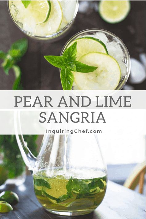 Pear Sangria Recipes, Green Sangria, Easy White Sangria, Pear Sangria, Dear Alcohol, Lemon Sangria, Vodka Sangria, Awesome Cocktails, Pear Wine