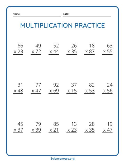 Multiplication Two Digit By Two Digit, Double Digit Multiplication Worksheets, Two Digit Multiplication Worksheets Free, Maths Multiplication Worksheets, 2 Digit Multiplication Worksheets, Multiplication Sheets, Free Printable Multiplication Worksheets, Two Digit Multiplication, Double Digit Multiplication