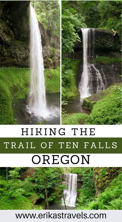 Do you love waterfalls? Then there is no place better than the Trail of Ten Falls in Oregon's Silver Falls State Park. The 8.7 mile path leads you past some of the prettiest waterfalls in Oregon. Brandon Oregon, Oregon Waterfall Hikes, Hikes In Oregon, West Coast Travel, Silver Falls State Park, Pacific Northwest Travel, Oregon Hikes, Explore Oregon, Oregon Vacation