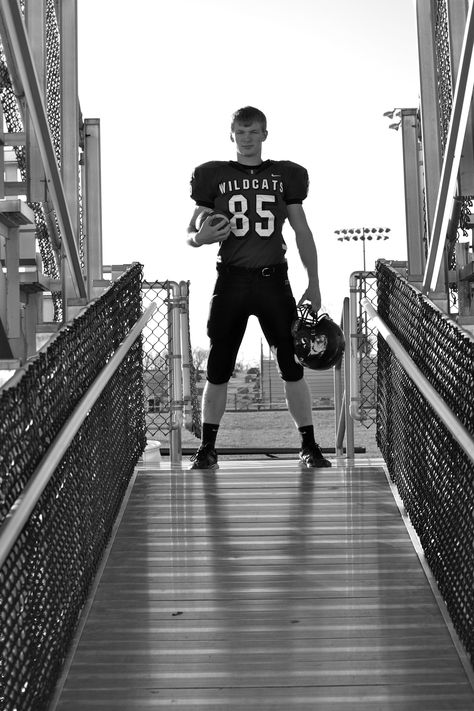 Take the average sport senior portrait to the next level. @Judy Maughan , this would be great under that bleacher spot, as long as the lights were visible. Senior Football Pictures, Football Senior Photos, Senior Sports Photography, Football Senior Pictures, Senior Photos Boys, Football Poses, Senior Football, Male Senior Pictures, Football Photography