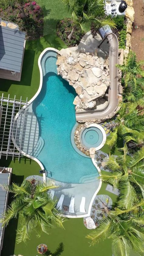 Dream Backyard Patio, Insane Pools, Luxury Pools Backyard, Dream Backyard Pool, Pools Backyard Inground, Big Pools, Indoor Pools, Patio Small, Pool Landscape Design