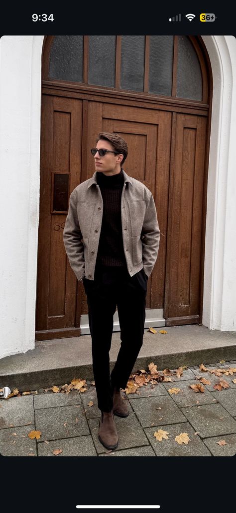 Turtleneck Outfit Men, Casual Suit Look, Formal Winter Outfits, Christmas Outfit Men, Casual Chique Stijl, Boots Men Outfit, Mens Winter Fashion Outfits, British Style Men, Smart Casual Menswear