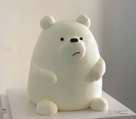 3d Cakes Ideas Birthday, Ice Bear Cake, Cute Animal Cakes, Cute Bear Cake, Cake Karakter, Cute Cooking, Candy Birthday Cakes, Cake Cafe, Korean Cake