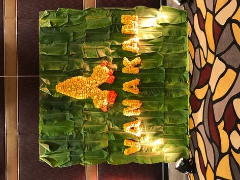 Photo From South Indian Theme Haldi - By Show Makers India Haldi Theme, Indian Party Themes, Mehendi Decor Ideas, Birthday Theme Decoration, India Photo, Flower Garland Wedding, Indian Theme, Wedding Backdrop Design, Wedding Design Decoration