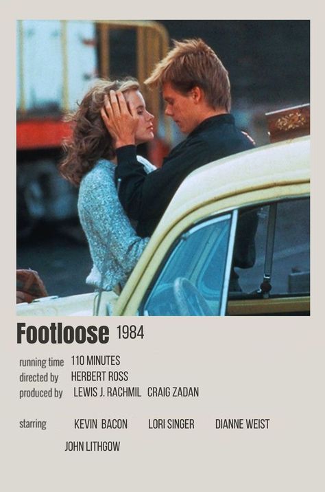 Footloose 1984 minimalist poster Footloose 1984, Teenage Movie, 80s Posters, 80s Classics, John Lithgow, Kevin Bacon, Film Posters Minimalist, Movie Poster Wall, Disney Films