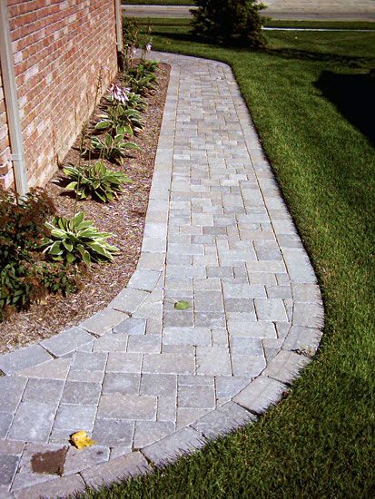 24 Garage Side Paver Walkway Garden Walkways Pavers Backyard Landscaping Ideas, Paver Sidewalk, Pavers Walkway, Concrete Sidewalk, Sidewalk Landscaping, Backyard Walkway, Outdoor Renovation, Pavers Backyard, Side Yard Landscaping