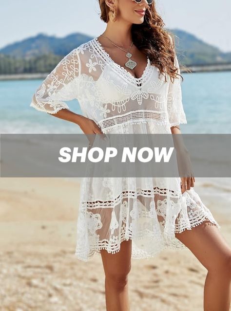 Swimsuit Coverups 
Women Lace Beach Cover Up Bathing Suit 
Swim Dress

#ComfortableFabric#Beautiful#Whitedress#Lace#FashionTime#BohoFashion#BohoElegance#bohoMood#bohoStyle#BeachVibs. Lace Beach Wear, Swimsuit Coverups, Beach Covers, Beach Wears, Swim Dress, Beach Wear, Women Lace, Bathing Suit, Green Dress