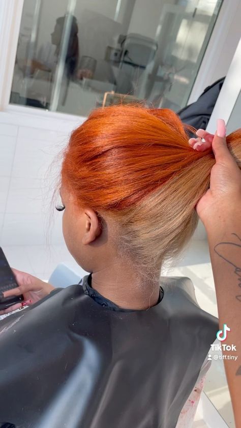 Lisa Hairstyle, Haircut Trim, Orange Hair Dye, Underneath Hair Color Ideas, Diy Hair Dye, Blonde Dye, Cornrows Braids For Black Women, Honey Blonde Hair Color, Hair Colour Design