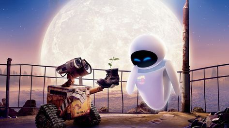 Wall-E Walle Y Eva, Walle And Eva, Wall E Movie, Eve Wall E, Adventure Cartoon, Wall E Eve, Disney Wall, Disney Posters, Film Disney