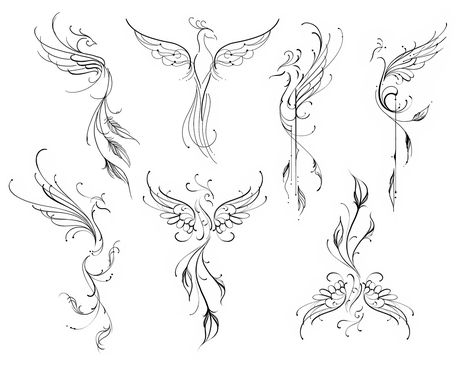 Pheonix Rising From The Ashes Tattoo For Women, Small Pheonix Tattoo Female, Delicate Dragon Tattoo For Women, Phinox Tattoo For Women Small, Still I Rise Phoenix Tattoo Ideas, Pheonix Tattoo For Women Spine, Fine Line Pheonix Tattoo For Women, Fineline Phoenix Tattoo, Delicate Phoenix Tattoo