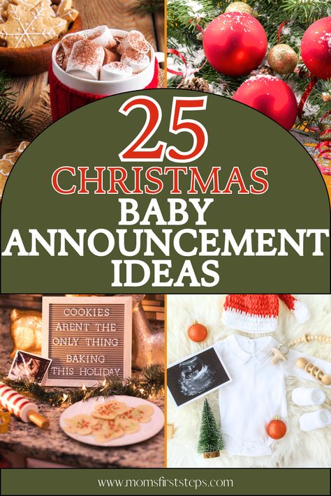 Looking for the best Christmas baby announcement ideas? Our list has 25 heartwarming and unique Christmas baby announcement ideas that will make your holiday pregnancy announcement extra special. List includes Christmas baby announcement photoshoot ideas, Christmas baby announcement gift, Christmas baby announcement to parents, baby announcement to siblings, and more to help with your winter pregnancy announcement. Wishing you and your family the absolute best pregnancy announcement! Baby Christmas Announcement To Family, Baby Reveal Ideas Christmas, Twin Christmas Announcement, Christmas Themed Baby Announcement, Baby Announcement For Christmas, Pregnancy Announcement November 2024, Christmas Time Pregnancy Announcement, Christmas Baby Announcement With Sibling, Cute Christmas Baby Announcements