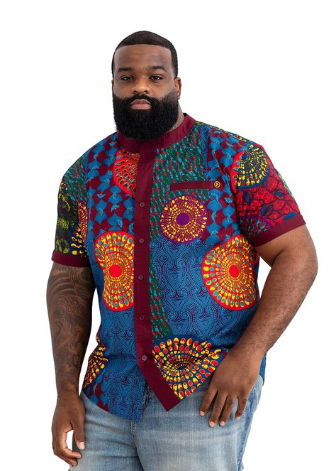 PRICES MAY VARY. VIBRANT AFRICAN INSPIRED PRINT: Elevate your style with the Olu Men's African Print Mandarin Collar Shirt, boasting a stunning new harvest multipattern print that exudes boldness and cultural flair, ensuring you'll be the center of attention at any gathering. DISTINCTIVE MANDARIN COLLAR: Make a fashion-forward statement with the unique mandarin collar design of this shirt, adding a touch of sophistication and modernity to your ensemble, perfect for both casual and formal occasio African Print Shirt, Inclusive Fashion, Mandarin Collar Shirt, African Shirts For Men, Ankara Designs, Latest Dress Design, Big Men Fashion, African Shirts, African Inspired Fashion