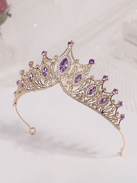 Mauve Purple  Collar  Zinc Alloy   Embellished   Kids Accessories Purple Hairband, Purple Tiara, Metal Hairband, Girls Crown, Purple Collar, Mauve Purple, Kids Hair, Kids Hair Accessories, Kids Hairstyles