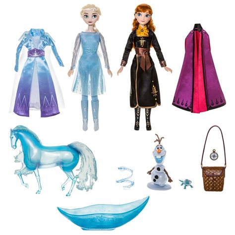 PRICES MAY VARY. Polyvinyl chloride (PVC) / acrylonitrile butadiene styrene (ABS plastic) / polypropylene (PP) / polyester / fluid Imported Genuine, Original, Authentic Disney Store 2 Disney Classic Doll set Includes Anna and Elsa Fully articulated; Authentic to film costumes Includes Olaf, Bruni, and Nokk figures| Comes in window display box with carry handle| Inspired by Disney's em>Frozen 2em> (2019)| Embark on wintry adventures with Anna and Elsa and this classic doll set including Nokk, Ola Disney Advent Calendar, Elsa Toys, Elsa And Anna Dolls, Frozen Gifts, Canoe Accessories, Frozen Toys, Anna Doll, Elsa Doll, Disney Princess Dolls