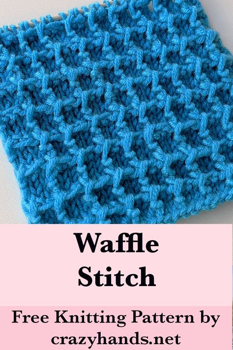 Knit Waffle Stitch Pattern Waffle Knitting Stitch, Waffle Knit Stitch Pattern, Waffle Stitch Knit, Waffle Stitch Knitting Pattern, Waffle Stitch Knitting, Knit Waffle Stitch, Crochet Unicorn Pattern Free, Knit Gifts, Easy Scarf Knitting Patterns