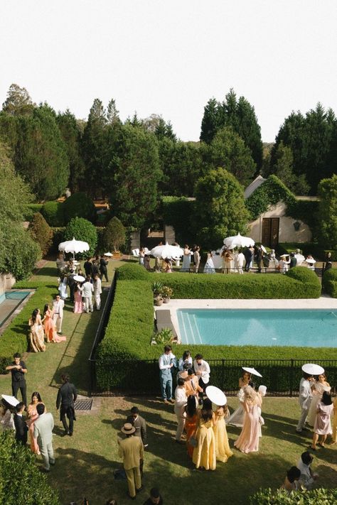 This Bride Wore Six Dresses For Her French Riviera-Inspired Wedding Weekend - Vogue Australia Marquee Lighting, Wedding Reception Cocktail, Wedding Reception Cocktail Hour, Reception Cocktail, French Riviera Wedding, Photography Details, Wedding Content, Cocktail Hour Wedding, Brain Chemistry