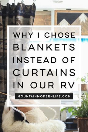 Why I chose Southwest Camp Blankets for our RV Curtains, plus tips for finding curtain alternatives! MountainModernLife.com Rv Curtains, Camper Curtains, Rv Remodeling, Rv Upgrades, Curtain Alternatives, Nissan Elgrand, Rv Redo, Camper Redo, Camper Build