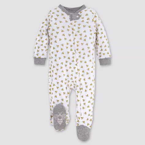 Burt's Bees Baby® Be Honey Bee Striped Sleep 'N Play Footed Pajama - Yellow/White/Black : Target Footie Pajamas, Burts Bees Baby, Footie Pajama, Baby Yellow, Organic Cotton Baby, Burt's Bees, Baby Bee, Burts Bees, Baby Boy Or Girl