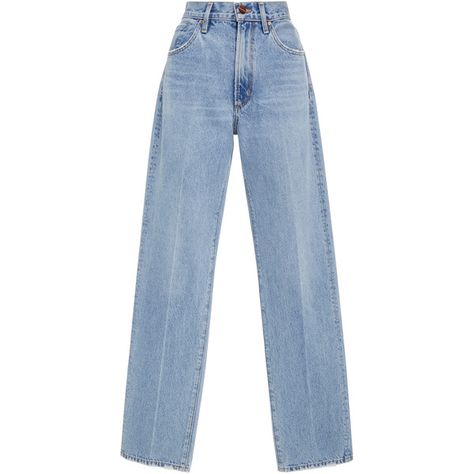 Goldsign High-Rise Classic Straight-Leg Jeans (1.115 RON) ❤ liked on Polyvore featuring jeans, bottoms, pants, blue, clothing - trousers, light wash, loose fit jeans, high waisted jeans, high rise straight leg jeans and loose fitting jeans Loose Fitting Jeans, Hogwarts Outfits, Blue High Waisted Jeans, Fitting Jeans, High Rise Bootcut Jeans, Jeans High Waisted, Jeans Light Wash, Loose Fit Jeans, Loose Jeans