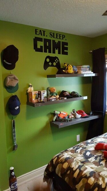 Not any more though, as you can now set aside an entire game room and enjoy playing while spending quality time with your loved ones. Here are 15 game room ideas you did not know about: #playingroom #mancave Deco Gamer, Cool Bedrooms For Boys, Gaming Bedroom, Boys Game Room, Gamer Bedroom, Teenager Bedroom Boy, Teenage Boy Room, Hiasan Bilik Tidur