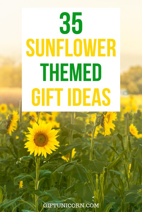 If you have a friend or family member that is obsessed with all things sunflower, this is the perfect list for you! From home decor to fashion, you’re sure to find the perfect present for that plant lover in your life! If your friend or loved one enjoys sunflower decor or sunflower jewelry, this list has you covered. #sunflowers #flowergifts #giftsforplantlovers #plantgifts #naturegifts #giftsforher Sunflower Gift Box Ideas, Sunflower Themed Gift Basket, Sunflower Teacher Gift, Sunflower Gifts Ideas, Diy Sunflower Gifts, Sunflower Present, Sunflower Gift Basket, Sunflower Gift Ideas, Gift Ideas Valentines Day