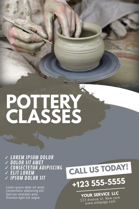 Pottery Workshop Poster, Studio Marketing, Social Media Work, Creative Advertising Design, Pottery Workshop, Crop Photo, Clay Studio, Font Setting, Pottery Classes