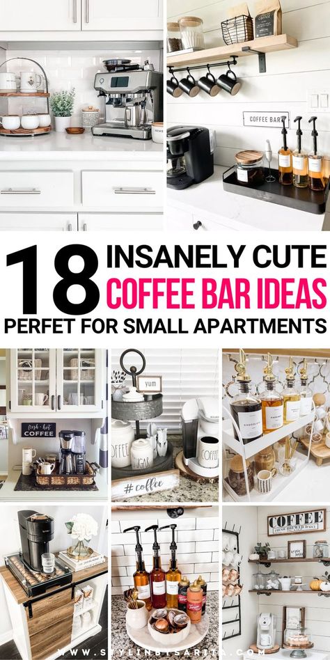 coffee bar ideas Cute Coffee Bar Ideas Small Spaces, Compact Coffee Bar, Small Coffee Bar Ideas Office, Coffee Bar In Small Kitchen, Coffee Bar Small Space, Tiny Coffee Station, Office Coffee Station Small, Small Coffee Bar Ideas Modern, Coffee Bar Ideas Modern