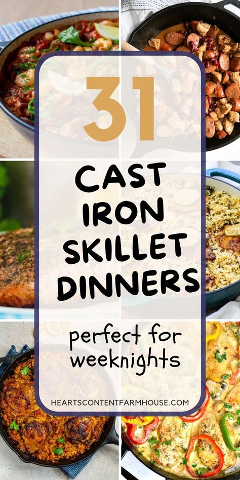 Cast Iron Meals Dinners, Southern Cast Iron Recipes, Stove Top Skillet Recipes, Cast Iron Skillet Recipes Ground Beef, Recipes Using Cast Iron Skillet, Best Cast Iron Skillet Recipes, Winter Skillet Meals, Easy Cast Iron Skillet Recipes Dinners, One Pot Cast Iron Meals