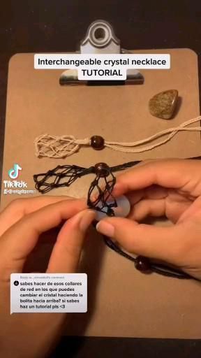 Pin by 🔮♑️ on Jewelry [Video] | Diy crafts jewelry, Crystal necklace tutorial, Diy wire jewelry How To Make Macrame Crystal Holder, How To Macrame Crystals, Men’s Crystal Jewelry, Diy Rock Decor Projects, Macrame Crystal Tutorial, Macrame Necklace Holder, Macrame Crystal Jewelry, Macrame Dog Potty Bells Diy, How To Make Macrame Necklace Tutorial