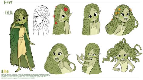 Rainforest Character Design, Cartoon Character Reference Sheet, Tree Character Design Concept Art, Spring Character Design, Forest Character Design, Plant Character Design, Nature Character Design, Character Concept Sheet, Forest Character