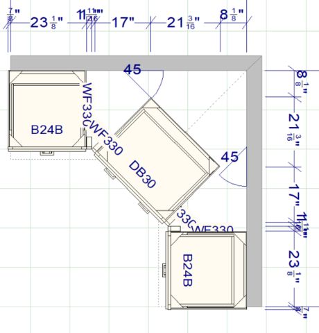 Stove In Corner Of Kitchen Layout, Corner Kitchen Stove Ideas, Kitchen With Oven In Corner, Sink In Corner Of Kitchen Layout, Hexagon Kitchen Layout, Small Kitchen Plans Layout Storage Cabinets, Corner Dishwasher Kitchen Layout, Corner Kitchen Sink Ideas Layout, Kitchen Layout Ideas With Corner Sink