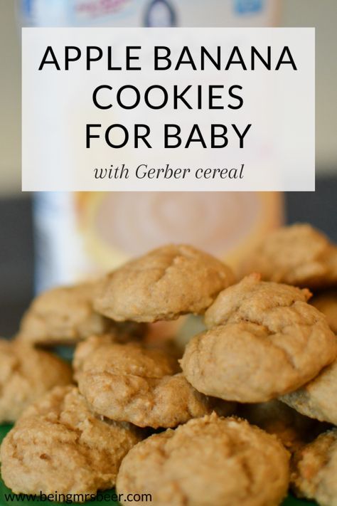 Fingerfood Baby, Easy Baby Food Recipes, Baby Cereal, Baby Led Weaning Recipes, Healthy Baby Food, Baby First Foods, Weaning Recipes, Banana Cookies, Baby Finger Foods