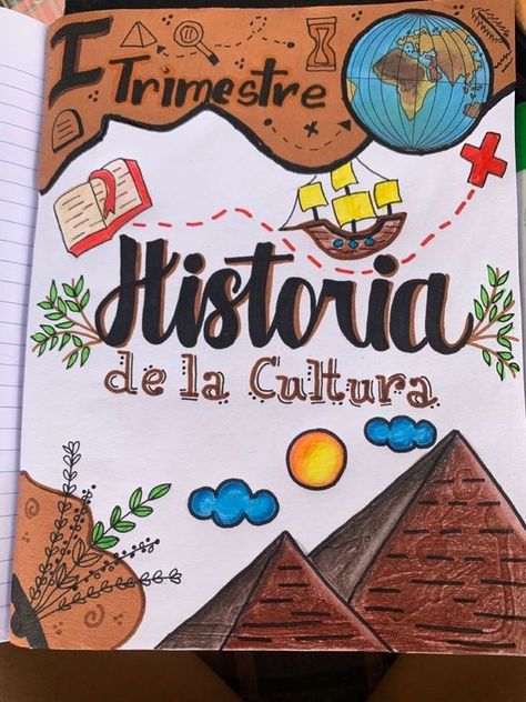 #BEAUTY, #RELATIONSHIPS #Fashion #Animals #Outfits #Winter Outfits #Animals History Notebook Cover, History Notebook, Cover Page For Project, Book Cover Page Design, Creative Book Cover Designs, Project Cover Page, Birthday Cake Decorating Ideas, Organizator Grafic, File Decoration Ideas