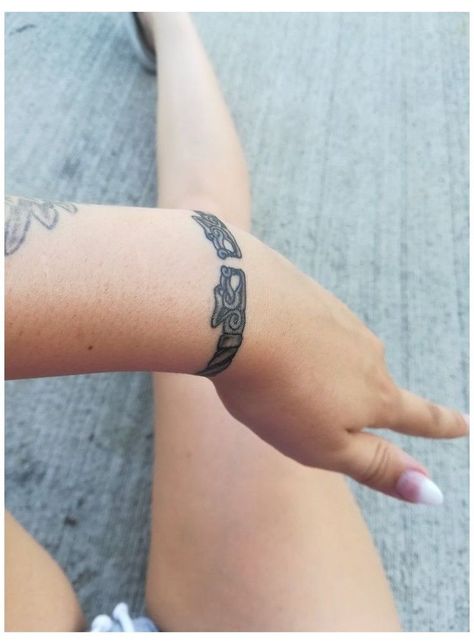 Viking Wrist Tattoos Men, Norse Wrist Tattoo, Norse Bracelet Tattoo, Viking Arm Band Tattoo, Viking Wrist Tattoo, Viking Bracelet Tattoo, Dragon Bracelet Tattoo, Viking Band Tattoo, Viking Armband Tattoo