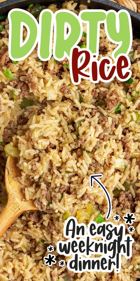 In just 30 minutes you can have an easy side or main course meal when you make this creole dirty rice recipe. Full of flavor and packed with protein! Dirty Rice Seasoning Recipe, Quick Sides, Dirty Rice Recipe Easy, Cajun Ninja, Dirty Rice Recipe, Cajun Rice, Veggie Side Dish Recipes, Sausage Rice, Rice Side Dish Recipes