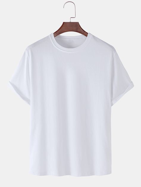 Shop cotton t-shirts in white, available in size XL. #cotton #tshirt #white / #Manche #Mockup_Tshirt #Beige_T_Shirts #T_Shirt_Design_Template Beige T Shirts, T Shirt Design Template, Blank T Shirts, Mens Cotton T Shirts, Round Neck Shirt, Cotton Shirts For Men, Simple Shirts, Designer Shorts, White Tshirt