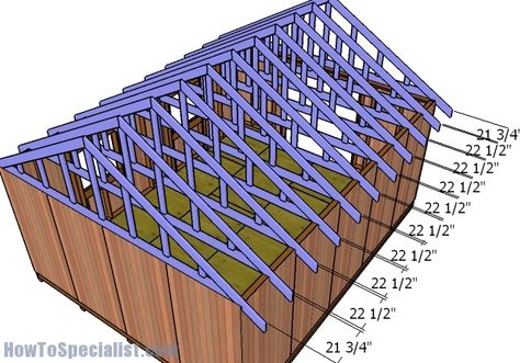 16x20 Gable Shed Roof Plans | HowToSpecialist - How to Build, Step by Step DIY Plans Clipart Borders, Plan Garage, Roof Trim, Modern Roofing, Workshop Plans, Wood Heat, Simple Shed, Storage Building, Shed Building Plans