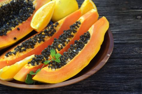 Resep Smoothie, Seeds Benefits, Papaya Seeds, Parasite Cleanse, Cleanse Recipes, Peach Recipe, Alkaline Foods, Upset Stomach, Detox Your Body