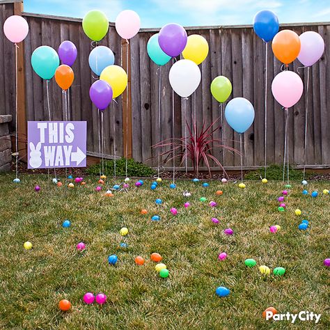 Easter Family Party Ideas, Easter Egg Hunt For Babies, Easter Day Ideas For Kids, Easter Egg Hunt Obstacle Course, Toddler Easter Egg Hunt Ideas, Easter Outside Activities, Baby Easter Egg Hunt, Easter Egg Birthday Party, Easter Set Up For Kids