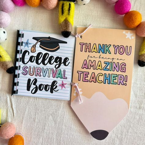 You'll Love This Graduation Gift Idea Graduation Gift Card Book Ideas, Gift Card Book Ideas, Graduation College, Teacher Gift Card, Survival Books, College Survival, Card Book, College Graduation, Love My Job