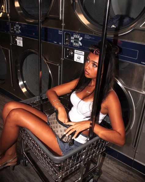 Laundry days 🥱 Laundry Mat Photoshoot, Laundry Photoshoot, Laundry Shoot, Laundry Mat, Bee Photo, Photo Matting, Hair, Quick Saves