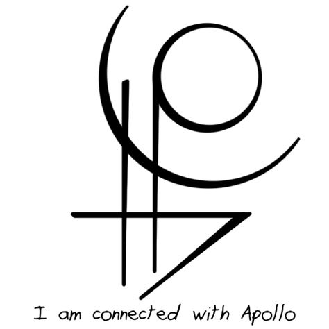 Apollo Tattoo Symbols, Apollo Witchcraft, Apollo Altar Ideas, Apollo Tattoos, Apollo Prayer, Apollo Symbol, Apollo Altar, Make A Sigil, Lord Apollo