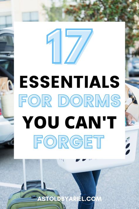 List Of College Dorm Essentials, List Of Dorm Room Essentials, What You Need For College Dorm Room, Rug For Dorm Room, Dorm Room Laundry Ideas, College Dorm Essentials List, Dorm Room Supplies List, Items For College Students, Items Needed For College Dorm Room