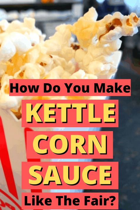 Kettle Corn Seasoning Recipe, Kettle Corn Seasoning, Corn Seasoning, Corn Sauce, Homemade Kettle Corn, Kettle Corn Recipe, Popcorn Recipes Sweet, Kettle Corn Popcorn, Fun Popcorn