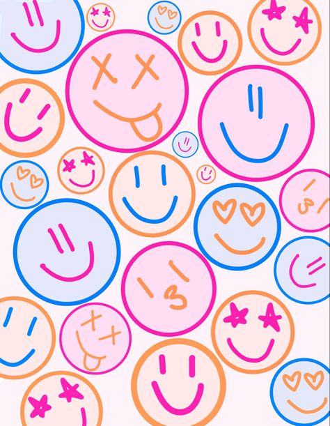 Smiley World Wallpaper, Smiley Face Parking Spot, Smiley Face Mural, Cool Smiley Faces, Rainbow Smiley Face Wallpaper, Smiley Face Classroom Theme, Smiley Classroom, Highlight Patterns, Ipad Homescreen Wallpaper