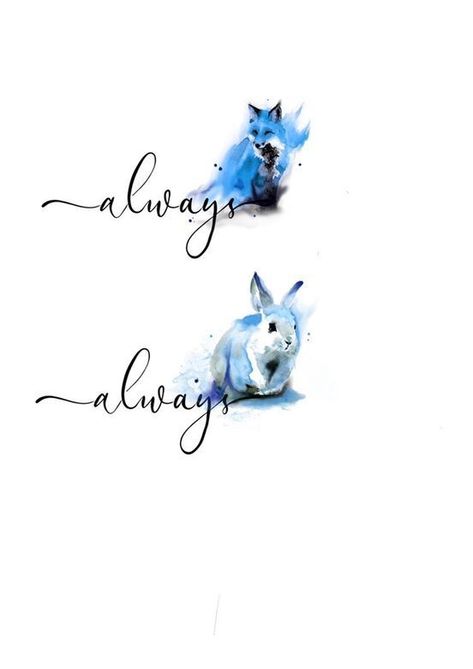 Horse Patronus Tattoo, Rabbit Patronus Tattoo, Deer Patronus Tattoo, Wolf Patronus Tattoo, Fox Patronus Tattoo, Cat Patronus Tattoo, Otter Patronus Tattoo, Harry Potter Patronus Tattoo, Ravenclaw Tattoo