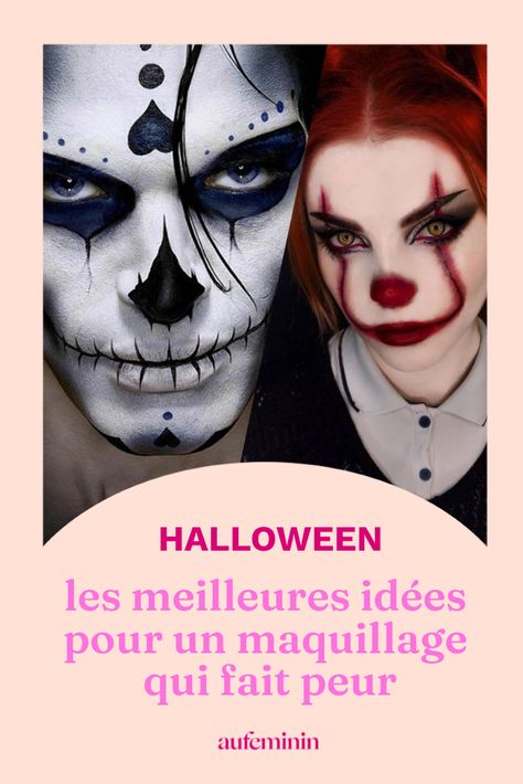 Le 31 octobre approche à grands pas et il est déjà temps de réfléchir à des idées de transformation effrayante grâce à un make-up de fête pour Halloween. Zombie, sorcier ou sorcière, squelette, citrouille, fantôme, démon, vampire, monstres en tout genre… On vous présente une sélection de maquillages qui font vraiment peur pour homme et femme. Âmes sensibles, vous allez tressaillir ! #maquillagehalloweenquifaitpeur #maquillagehalloweenfacile #maquillagehalloweensimple #maquillagehalloweenhorreur Spooky Halloween Makeup, Halloween Maquillage, Maquillage Halloween Simple, Spooky Makeup, Dramatic Eyeliner, Paint Face, Pumpkin Queen, Halloween Makeup Ideas, Halloween Makeup Inspiration