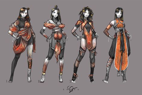 Dnd Artist, Monk Outfit, Dnd Monk, Monk Dnd, Fire Elemental, Art Gallery Outfit, Clothing Sketches, Character Inspired Outfits, Female Character Concept